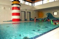 Der Innenraum der Schwimmhalle